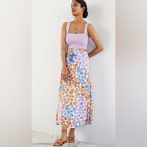 Farm Rio for Anthropologie Vibrance Maxi Skirt size S